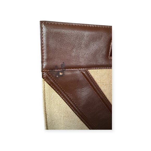 Vintage Yves Saint Laurent Y Panel Tote | Canvas & Leather - Picture 4 of 7